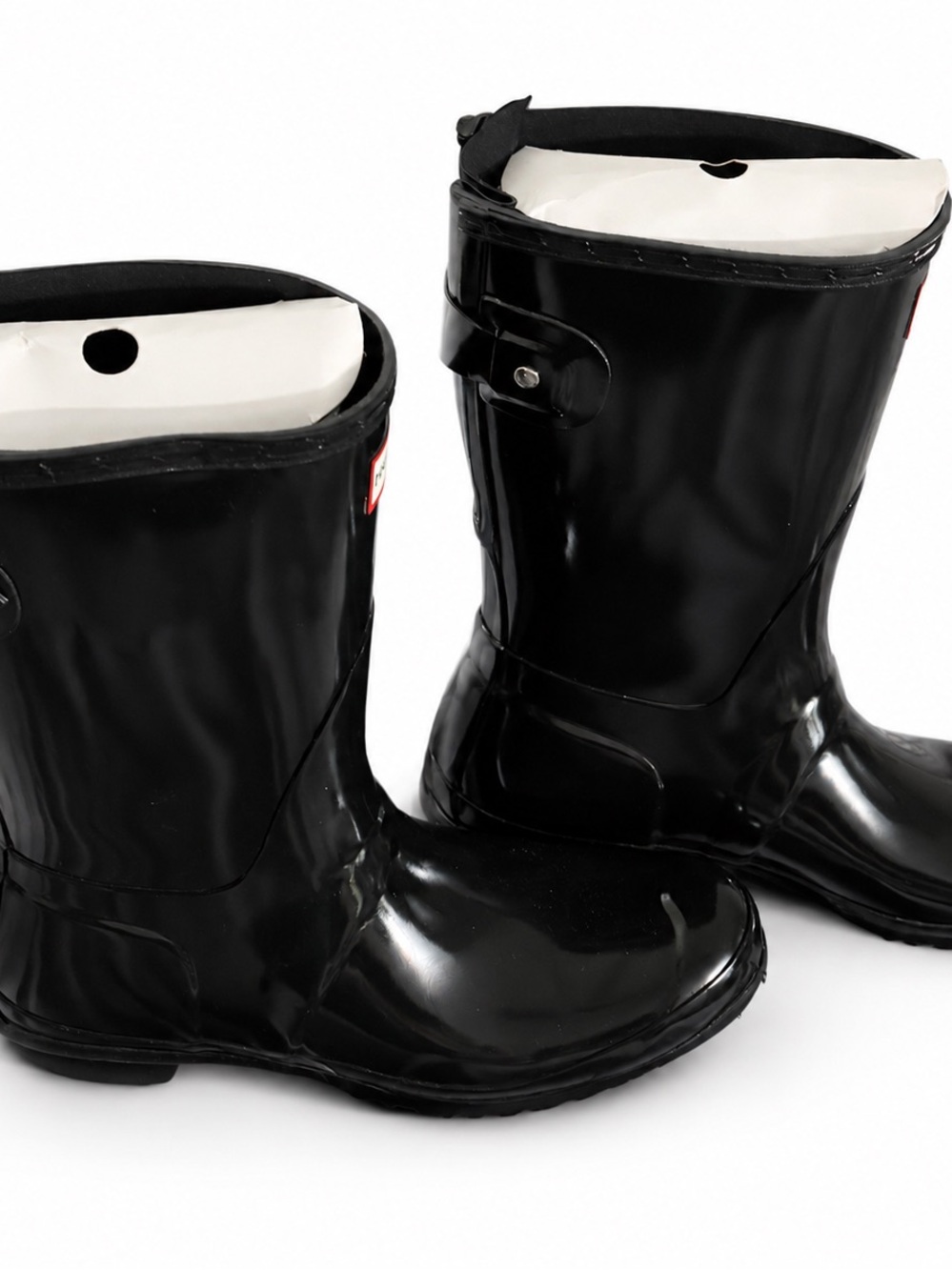 NEW Hunter Boots Women’s Original Short Adjustable Gloss Black Sz 10 - Picture 5 of 6